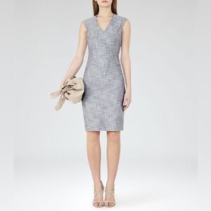 Reiss Remi Gray Sheath Midi Dress